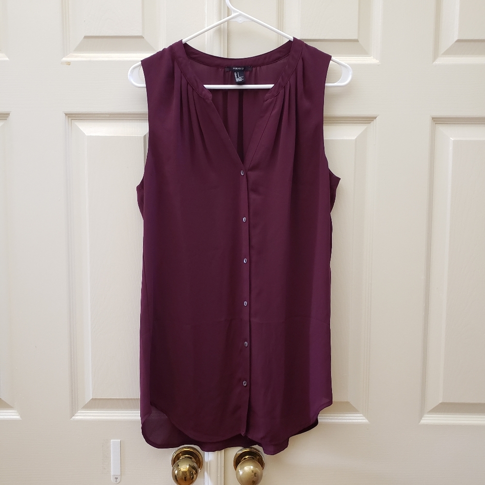 🎁 3for$18 Burgundy chiffon tunic